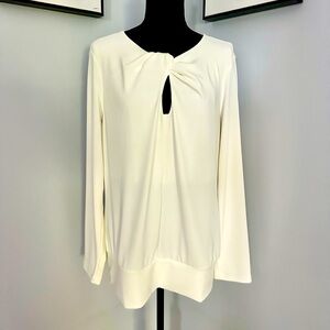 Boston Proper Beyond Travel off white blouse